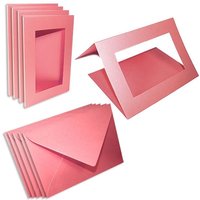 Passepartoutkarten rosa, rechteckig, für eigene Geburtstagskarten, 5 Stk. Passepartoutkarten rosa, rechteckig, für eigene Geburtstagskarten, 5 Stk. von Folia Bringmann