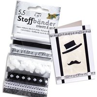Schwarz-weiße Stoffbänder 5,5m, für kleine Modedesigner und Bastler Schwarz-weiße Stoffbänder 5,5m, für kleine Modedesigner und Bastler von Folia Bringmann