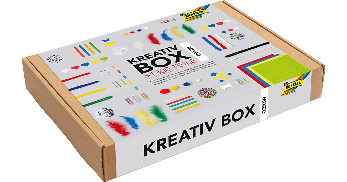 "Kreativ Box ""Material Mix"", über 1.300 Teile" bunt "Kreativ Box ""Material Mix"", über 1.300 Teile" bunt von folia