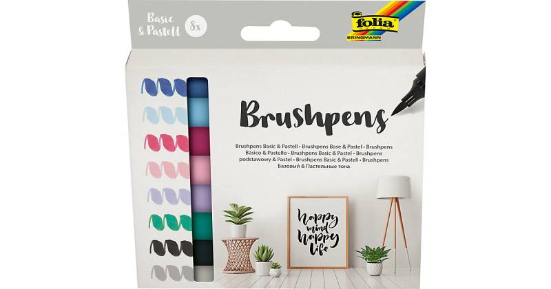 Brushpens, 8er Set von folia