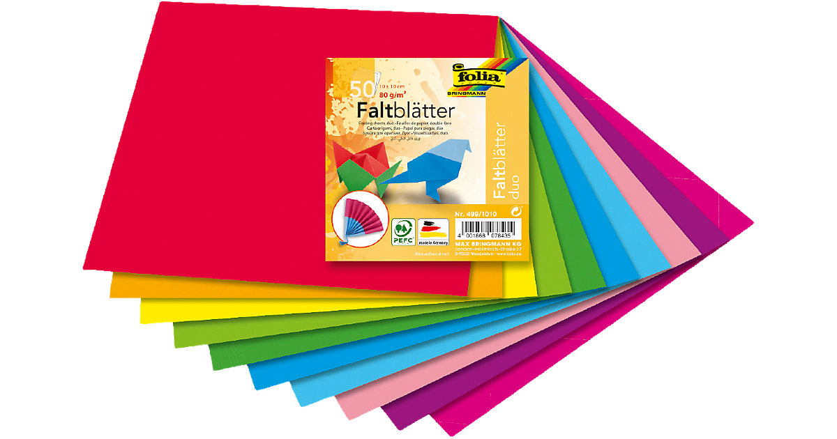 Faltblätter duo 10 x 10 cm, 50 Blatt Faltblätter duo 10 x 10 cm, 50 Blatt von folia