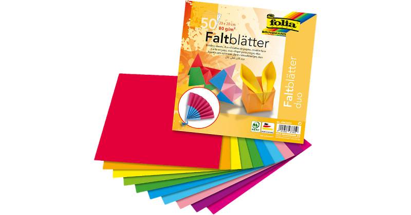 Faltblätter duo 20 x 20 cm, 50 Blatt von folia