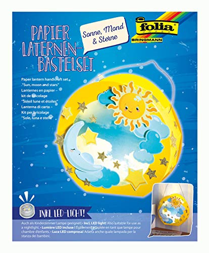 folia 68101 - Laternen - Bastelset, Sonne, Mond & Sterne, inklusive Laternenstab und LED-Licht folia 68101 - Laternen - Bastelset, Sonne, Mond & Sterne, inklusive Laternenstab und LED-Licht von folia