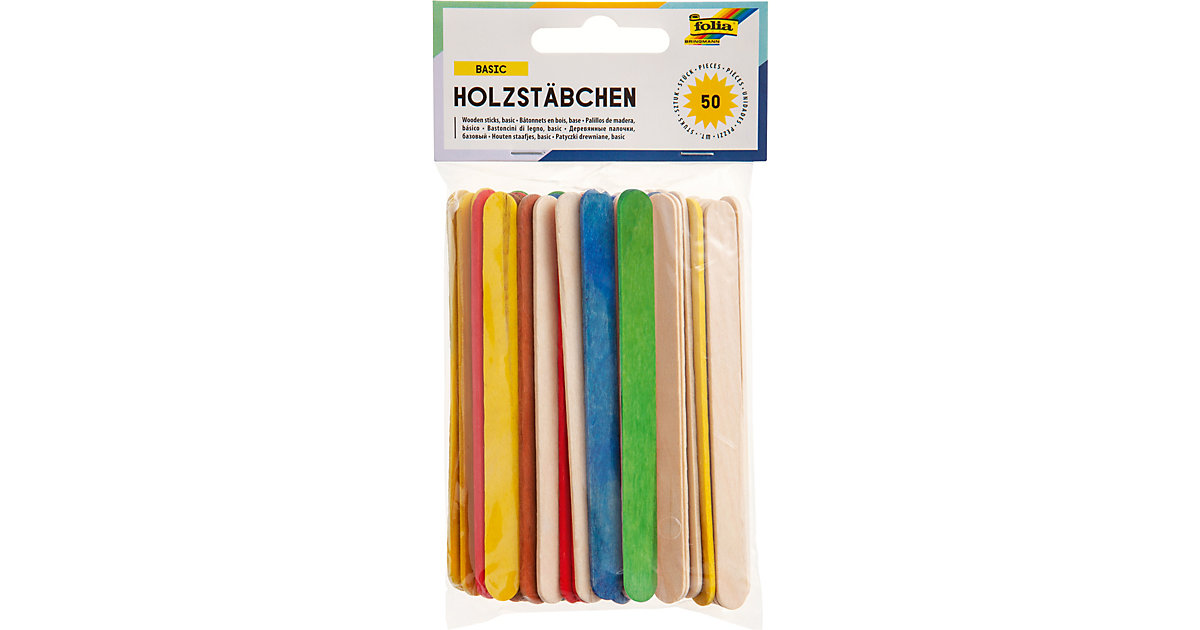 Holzstäbchen, 50 Stück Holzstäbchen, 50 Stück von folia