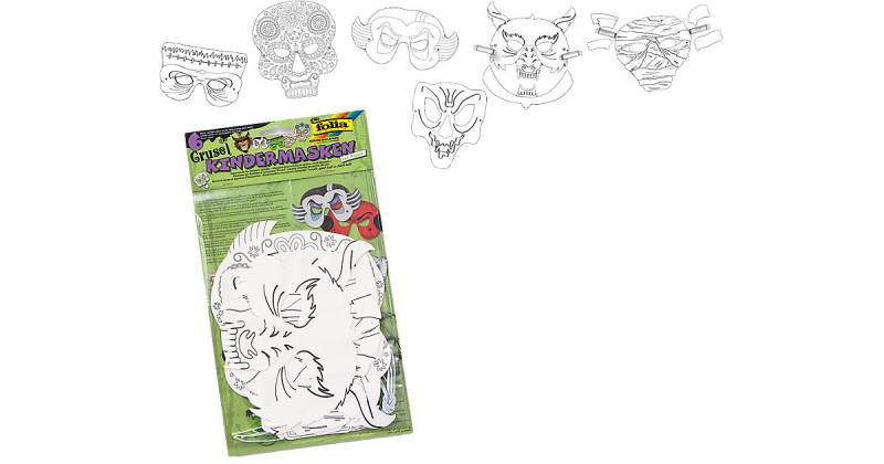 Kindermasken Grusel, 6 Stück von folia