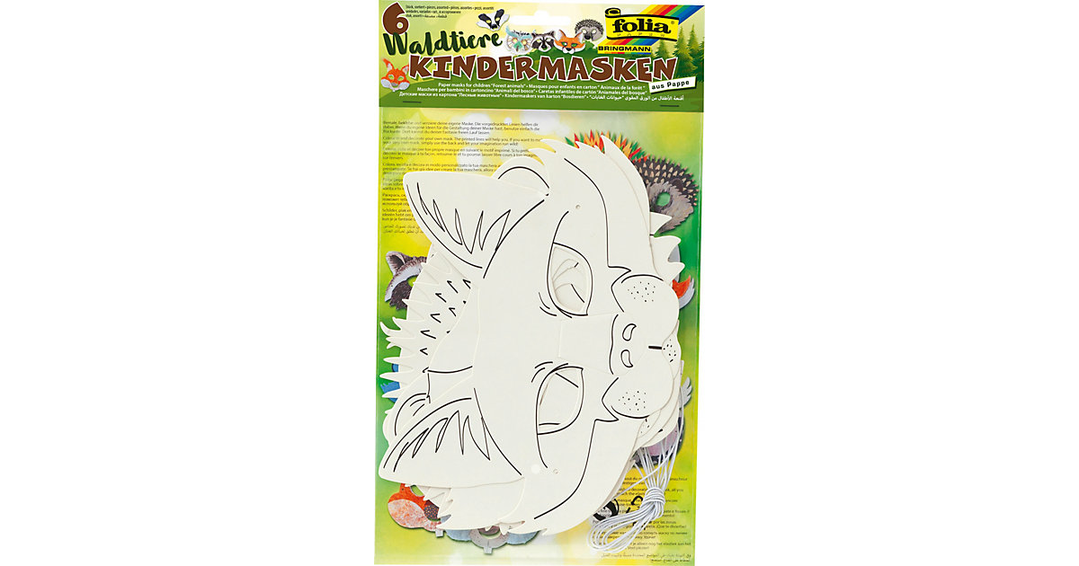 Kindermasken Waldtiere, 6 Stück Kindermasken Waldtiere, 6 Stück von folia