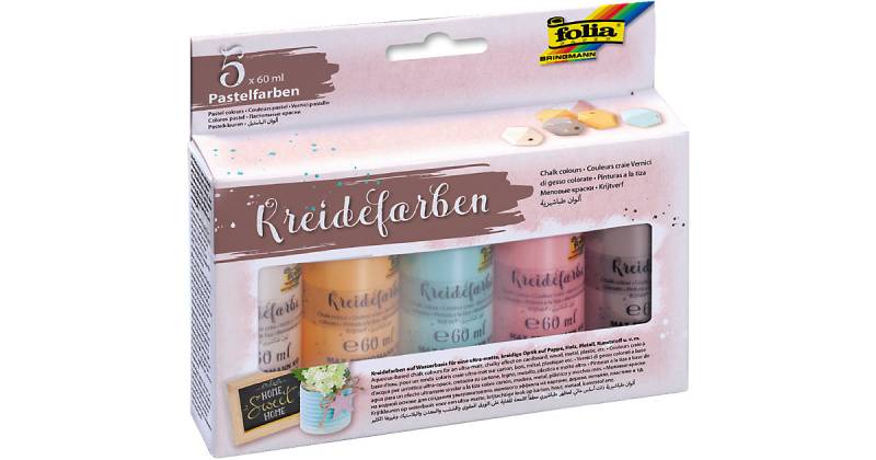 Kreidefarben, 5 x 60 ml von folia