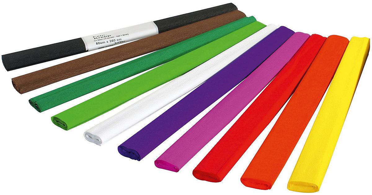 Krepp-Papier, 10 Rollen Krepp-Papier, 10 Rollen von folia