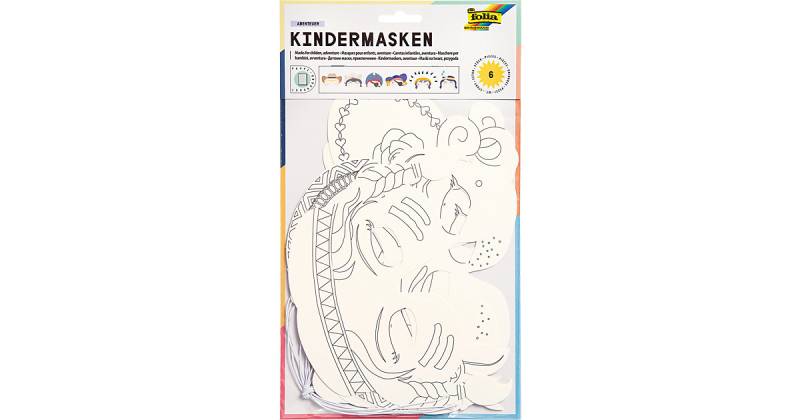 Pappmaskenset Kinder, 6 Stück von folia
