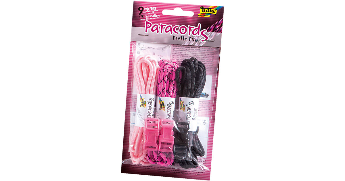 Paracords Pretty Pink, 9 m & Zubehör Paracords Pretty Pink, 9 m & Zubehör von folia