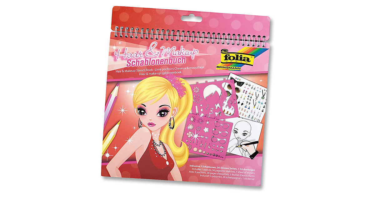 Schablonenbuch Haar & Makeup, inkl. Sticker Schablonenbuch Haar & Makeup, inkl. Sticker von folia
