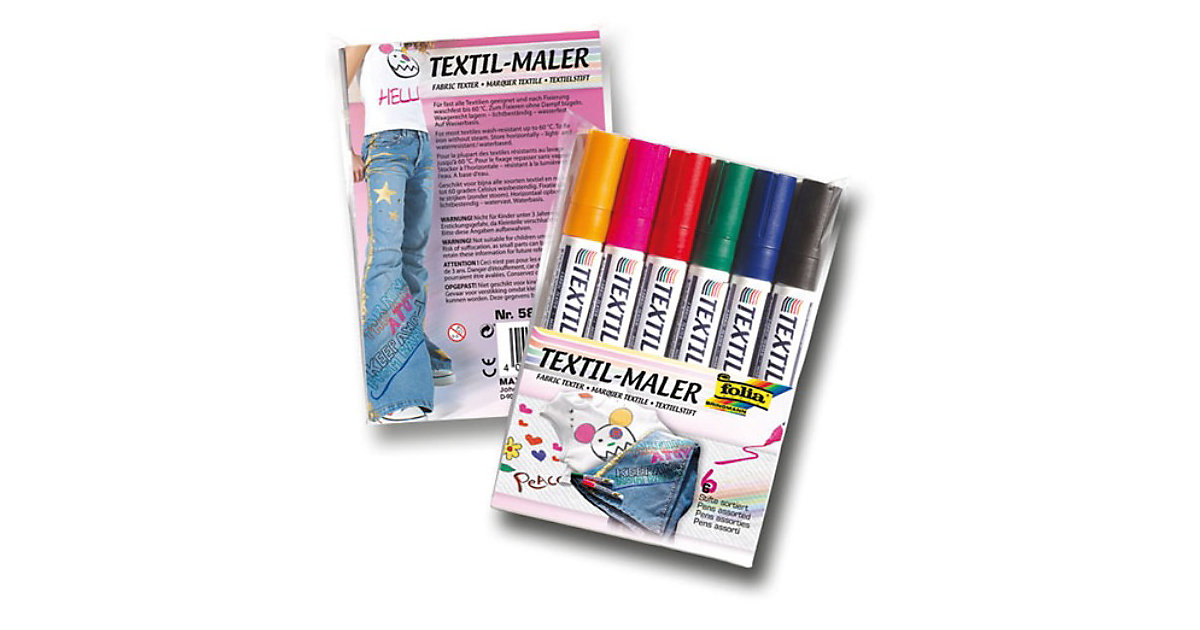 Textilmaler, 6 Farben Textilmaler, 6 Farben von folia