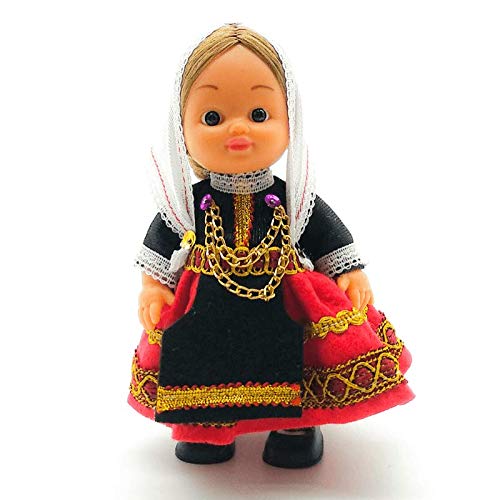Folk Artesanía 15 cm große Sammlerpuppe, regionales Kleid von Lagarterana Toledo. Hergestellt in Spanien Barriguitas ähnlich von Folk Artesanía