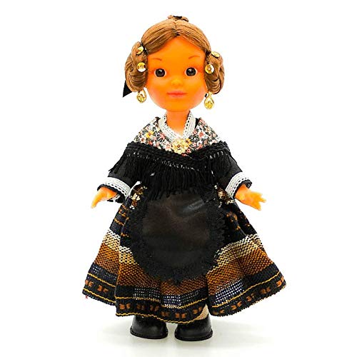 Folk Artesanía Regionale Puppe Kollektion 25 cm mit typischem Kleid Manchega Castilla Spanien. von Folk Artesanía