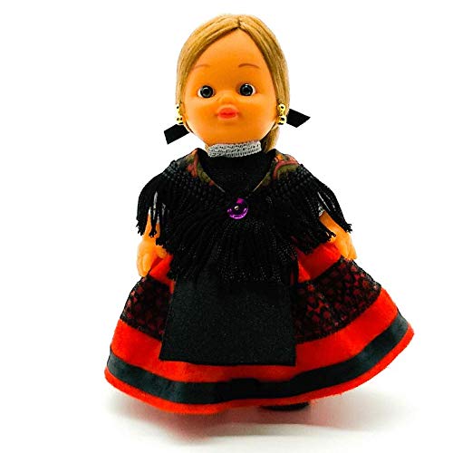 Folk Artesanía Sammlerpuppe, 15 cm, regionales Kleid von Alcarreña Alcarria Guadalajara. Hergestellt in Spanien Barriguitas ähnlich von Folk Artesanía