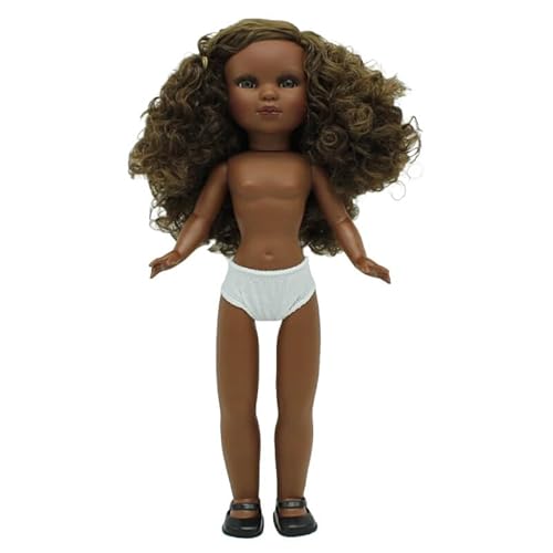 Folk Artesanía Simona Puppe, nackt, 40 cm, langes lockiges Haar, Original 02-cm von Folk Artesanía
