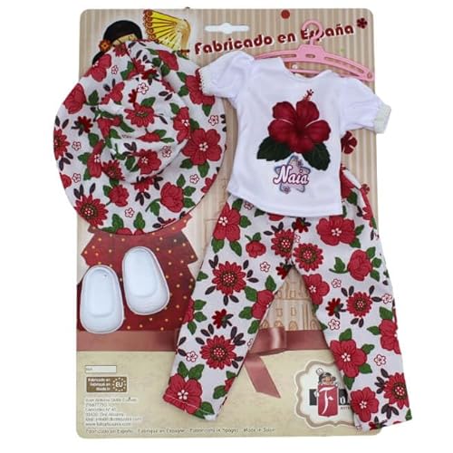 Naia Folk Artesanía Puppenkleider-Set, Hose, Pamela und T-Shirt, personalisierbar, für Puppen, Kollektion Sintra, Simona, Mari's, Pepa's oder Naia, 41 cm, Rote Dolls. Naia Folk Artesanía Puppenkleider-Set, Hose, Pamela und T-Shirt, personalisierbar, für Puppen, Kollektion Sintra, Simona, Mari's, Pepa's oder Naia, 41 cm, Rote Dolls. von Folk Artesanía