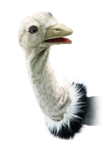 Folkmanis Ostrich Stage Puppet, Grau, Weiß, Schwarz Folkmanis Ostrich Stage Puppet, Grau, Weiß, Schwarz von Folkmanis