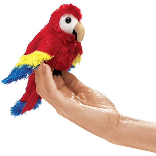 Folkmanis Scarlet Macaw Finger Puppet von The Puppet Company