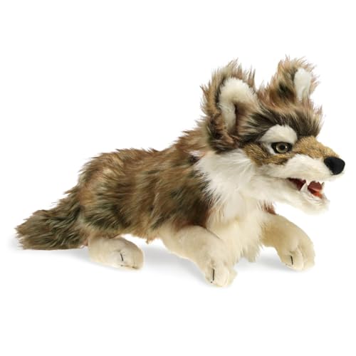 Folkmanis Wolf Hand Puppet (Grey), Graubraun von Folkmanis