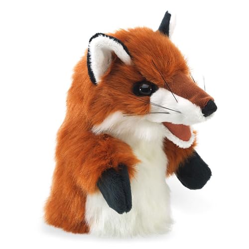 Folkmanis 3085 Fox Fuchs Handpuppe, Rot/Dunkelbraun/Weiß, One Size von Folkmanis