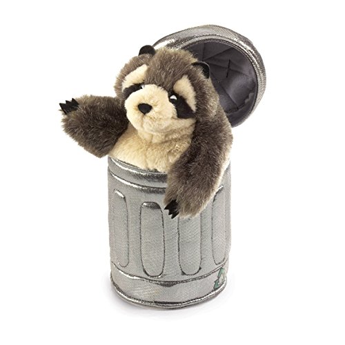 Folkmanis Raccoon in Garbage Can Hand Puppet, 13 * 25 * 13 cm von Folkmanis
