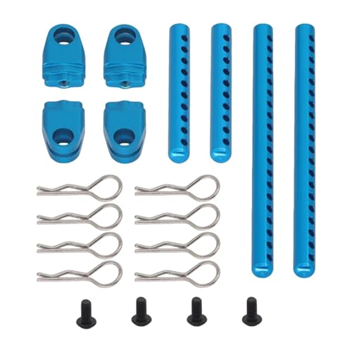Folpus 1/10 RC Spalte RC Auto Körper Post Zubehör Aluminium Legierung für TT02, Blau Folpus 1/10 RC Spalte RC Auto Körper Post Zubehör Aluminium Legierung für TT02, Blau von Folpus