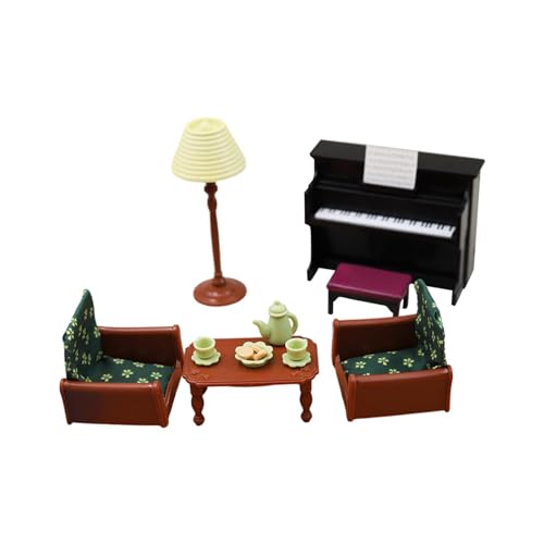 Folpus 1/12 Puppenhaus-Klaviersofa-Tischlampe, DIY-Möbelmodell, Kinder-Spielzeug für Valentinstagsgeschenke für Kinder von Folpus