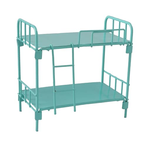 Folpus 1/12 Puppenhaus Metall Etagenbett Miniatur Modell Möbel Zubehör Retro Stil von Folpus