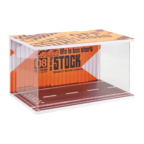 Folpus 1/24 Fahrzeugmodell Displaykoffer Auto Garagen Display Hülle für Spielzeugautos Geschenke von Folpus