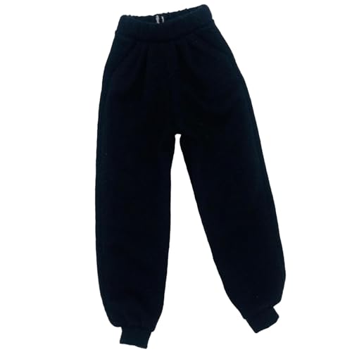 Folpus 1/6 Hosen Miniatur Casual Hosen, handgefertigte Mode -Actionfigur, Puppenkleidung für 12 -Zoll -Actionfiguren ACCS ACCS, Schwarz von Folpus