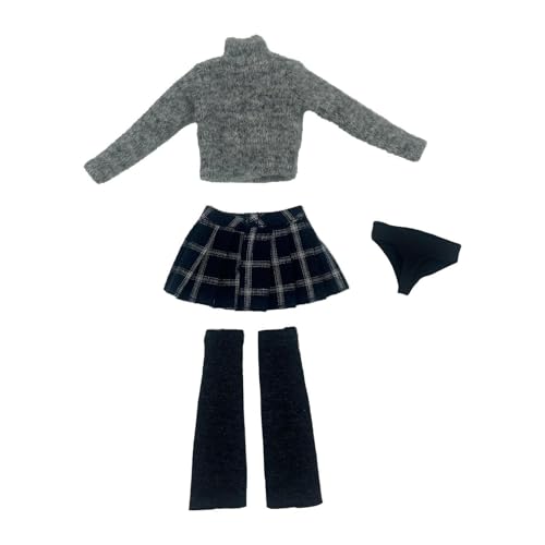 Folpus 1/6 Pullover und Minirock im Maßstab, Puppenkleidung, modisches Cosplay-Retro-Accessoire-Outfit, Anziehsachen für 12 Zoll weibliche Figuren Folpus 1/6 Pullover und Minirock im Maßstab, Puppenkleidung, modisches Cosplay-Retro-Accessoire-Outfit, Anziehsachen für 12 Zoll weibliche Figuren von Folpus