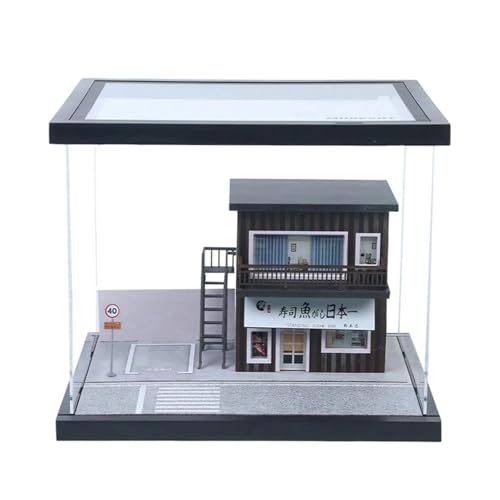 Folpus 1/64 Modell Auto Display Fall Display Box Straße Shop Diorama Schaufenster Organizer Miniatur Szene Folpus 1/64 Modell Auto Display Fall Display Box Straße Shop Diorama Schaufenster Organizer Miniatur Szene von Folpus