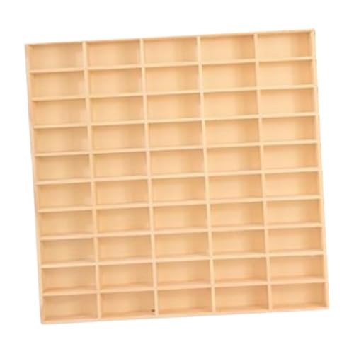 Folpus 1/64 Modell modellauto Speicher diod hoffnier organisierungsschrank montierte robuste zeig Holzspielzeugauto Display -Rack für Autos, 50 Gitter Ohne Tür von Folpus