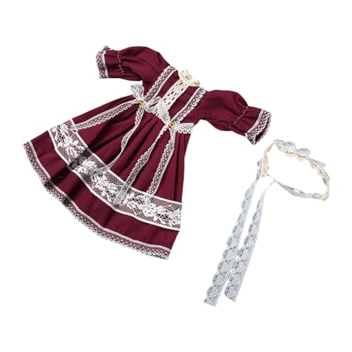 Folpus 1: 6 Dress Set Dress -up -Koordination für Kinder Cosplay -Kostüm Machen Ihre eigenen Puppen, Rot von Folpus