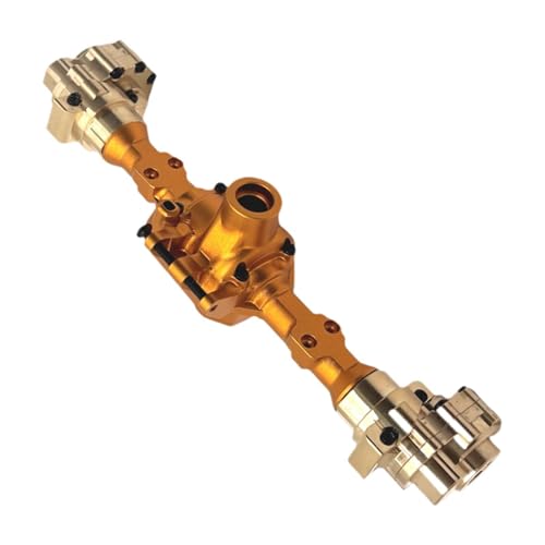 Folpus 1:10 Hinterachse Gehäuseachse, Profi, DIY ACCS Ersatzteiler Ersatz für Wltoys 104026 104010 Upgrades Teile Auto, Gold von Folpus