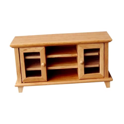 Folpus 1:12 Dollhouse Miniatur -Fernsehschrank, Miniaturpuppenhaus Wohnzimmer Geschenkdekoration, von Folpus