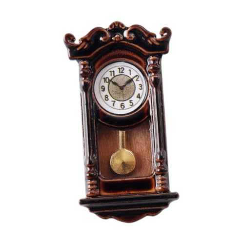 Folpus 1:12 Dollhouse Miniatur Römische Uhr Puppenzubehör Dekoration Römische Uhr für Lebensszene, Flache Glocke Folpus 1:12 Dollhouse Miniatur Römische Uhr Puppenzubehör Dekoration Römische Uhr für Lebensszene, Flache Glocke von Folpus