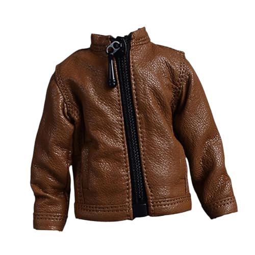 Folpus 1:12 PU Jacke Kostüm Miniatur Kleidung handgefertigte Puppenkleidung für 6 "Dress Up Doll Model Figuren ACCS, Braun Folpus 1:12 PU Jacke Kostüm Miniatur Kleidung handgefertigte Puppenkleidung für 6 "Dress Up Doll Model Figuren ACCS, Braun von Folpus