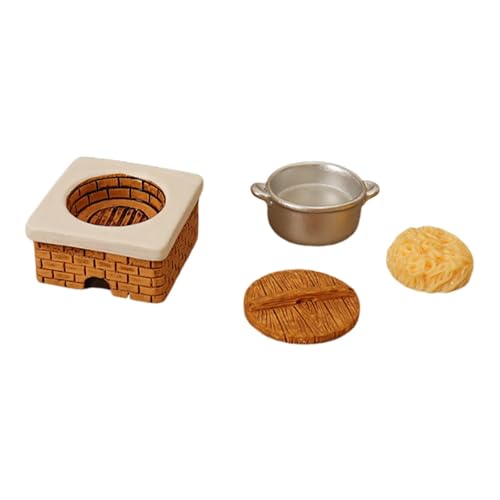 Folpus 1:12 Puppenhaus-Herd-Set, Miniatur-Kochgeschirr, Mini-, Modell von Märchengärten, Modelleisenbahn, Bahnhof, Nudelset Folpus 1:12 Puppenhaus-Herd-Set, Miniatur-Kochgeschirr, Mini-, Modell von Märchengärten, Modelleisenbahn, Bahnhof, Nudelset von Folpus
