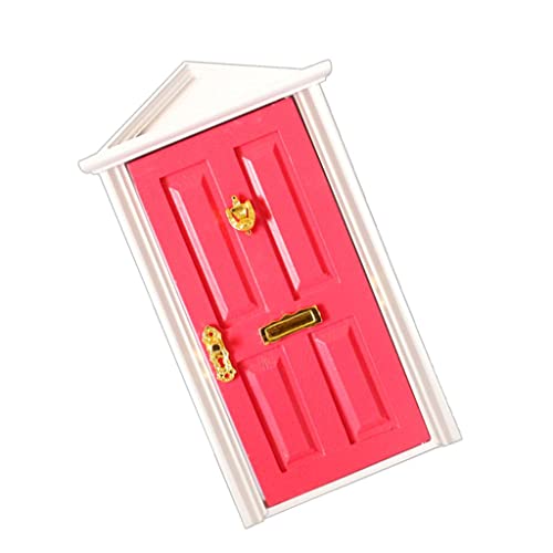 Folpus 1:12 Puppenhaus Holz Villa Tür Fenster Briefkasten DIY Hohe Qualität, Rot von Folpus