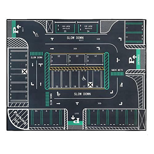 Folpus 1:32 Parkplatz Druckguss Auto Garage Kinder Pädagogische Straße Spielmatte Tiefgarage Szene Display, Stil E von Folpus
