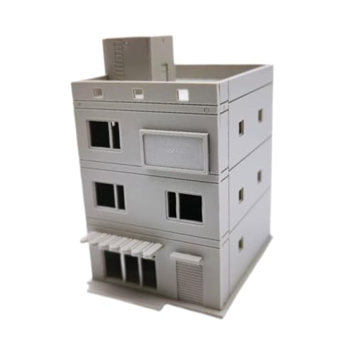 Folpus 1:64 Japanische Gebäudemodell -Kits Architekturszene Residential Modern House Assembled Model für Szene Mikrolandschaft, 11.7cmx15.9cmx20.4cm von Folpus