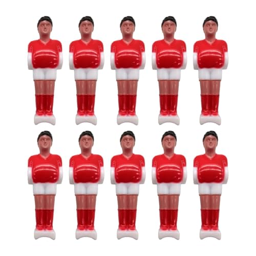 Folpus 10 Stücke Foosball -Männer Ersatz Foosballspieler Fußballspiele Mini -Fußballspieler Figuren, Rot-Weiss Folpus 10 Stücke Foosball -Männer Ersatz Foosballspieler Fußballspiele Mini -Fußballspieler Figuren, Rot-Weiss von Folpus
