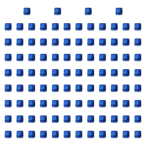 Folpus 100 Stück Acrylwürfel, Bausteine, 1 cm, DIY-Stapelspielzeug, sensorisches Trainingsspielzeug, Brettspiel für Zuhause, Klassenzimmer, Blau von Folpus