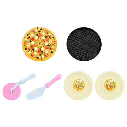 Folpus 11-teiliges Rollenspiel-Küchenzubehör, Pizza-Schneidelebensmittel-Spielspielzeug, fantasievolles Küchen-Kochspielzeug für Kinder, Geschenke für Kinder von Folpus