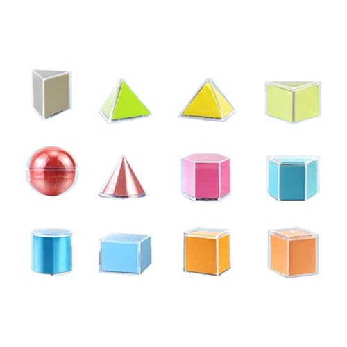 Folpus 12 Stück Montessori geometrische Blöcke Spielzeug ab 1 Jahr, transparente Muster Blöcke Set, Mathe Form Spielzeug, Lernspielzeug für Haus Schule Jungen Mädchen Folpus 12 Stück Montessori geometrische Blöcke Spielzeug ab 1 Jahr, transparente Muster Blöcke Set, Mathe Form Spielzeug, Lernspielzeug für Haus Schule Jungen Mädchen von Folpus