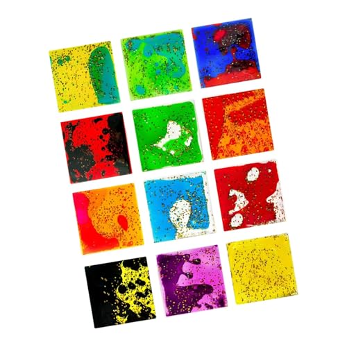 Folpus 12pcs sensorisches weiches Gel flüssiges Spielzeug, zappelnde Flüssigkeitsbewegungsspielzeug, Reisegeschenke, tragbare Kinder sensorisch für Kinder, Quadrat Folpus 12pcs sensorisches weiches Gel flüssiges Spielzeug, zappelnde Flüssigkeitsbewegungsspielzeug, Reisegeschenke, tragbare Kinder sensorisch für Kinder, Quadrat von Folpus