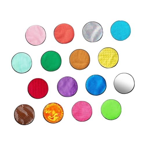 Folpus 16x strukturierte Sensorikmatten, Pads, zum Erlernen motorischer Fähigkeiten, Bodenfliesen, 20 cm Durchmesser, für Jungen und Mädchen, Folpus 16x strukturierte Sensorikmatten, Pads, zum Erlernen motorischer Fähigkeiten, Bodenfliesen, 20 cm Durchmesser, für Jungen und Mädchen, von Folpus