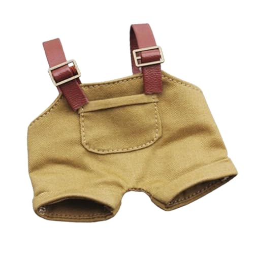 Folpus 17cm Puppenzubehör Hosen Puppenoverall Hosen Puppenkleidung Spielzeug Puppenanziehspielzeug, Khaki von Folpus